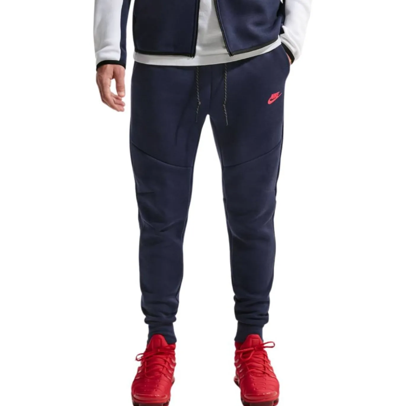 Nike Tech Fleece Sportswear Trainingspak Wit Donkerblauw Rood