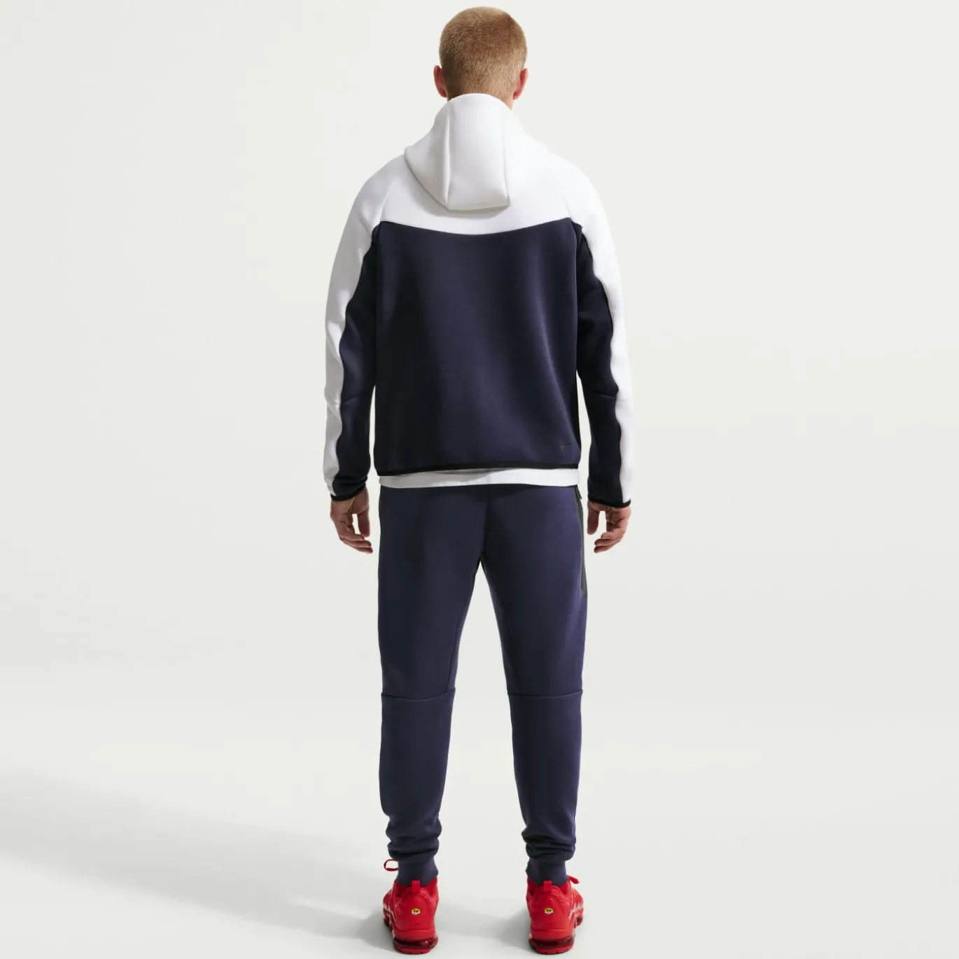 Nike Tech Fleece Sportswear Trainingspak Wit Donkerblauw Rood