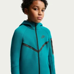 Nike Tech Fleece Sportswear Trainingspak Kids Turquoise Zwart