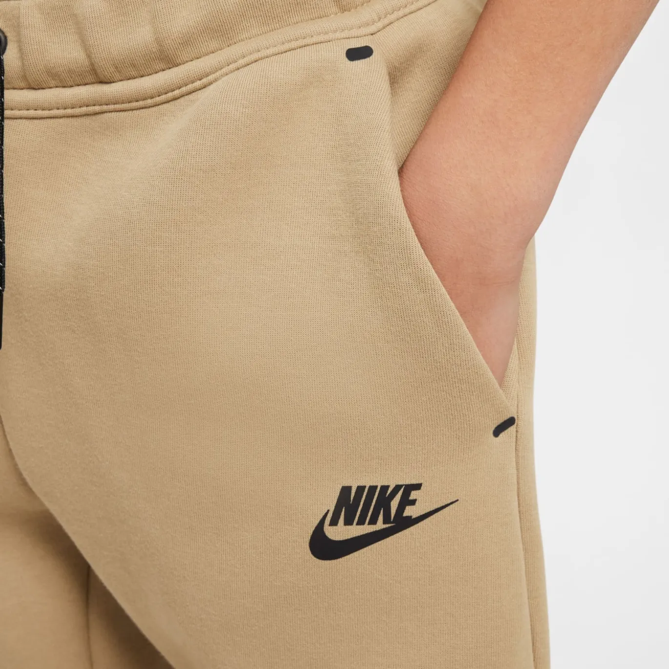 Nike Tech Fleece Sportswear Trainingspak Kids Beige Donkergroen Zwart