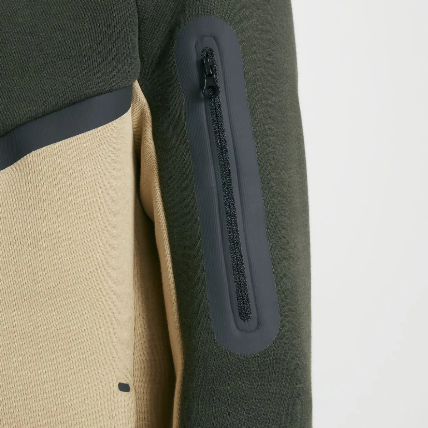 Nike Tech Fleece Sportswear Trainingspak Kids Beige Donkergroen Zwart
