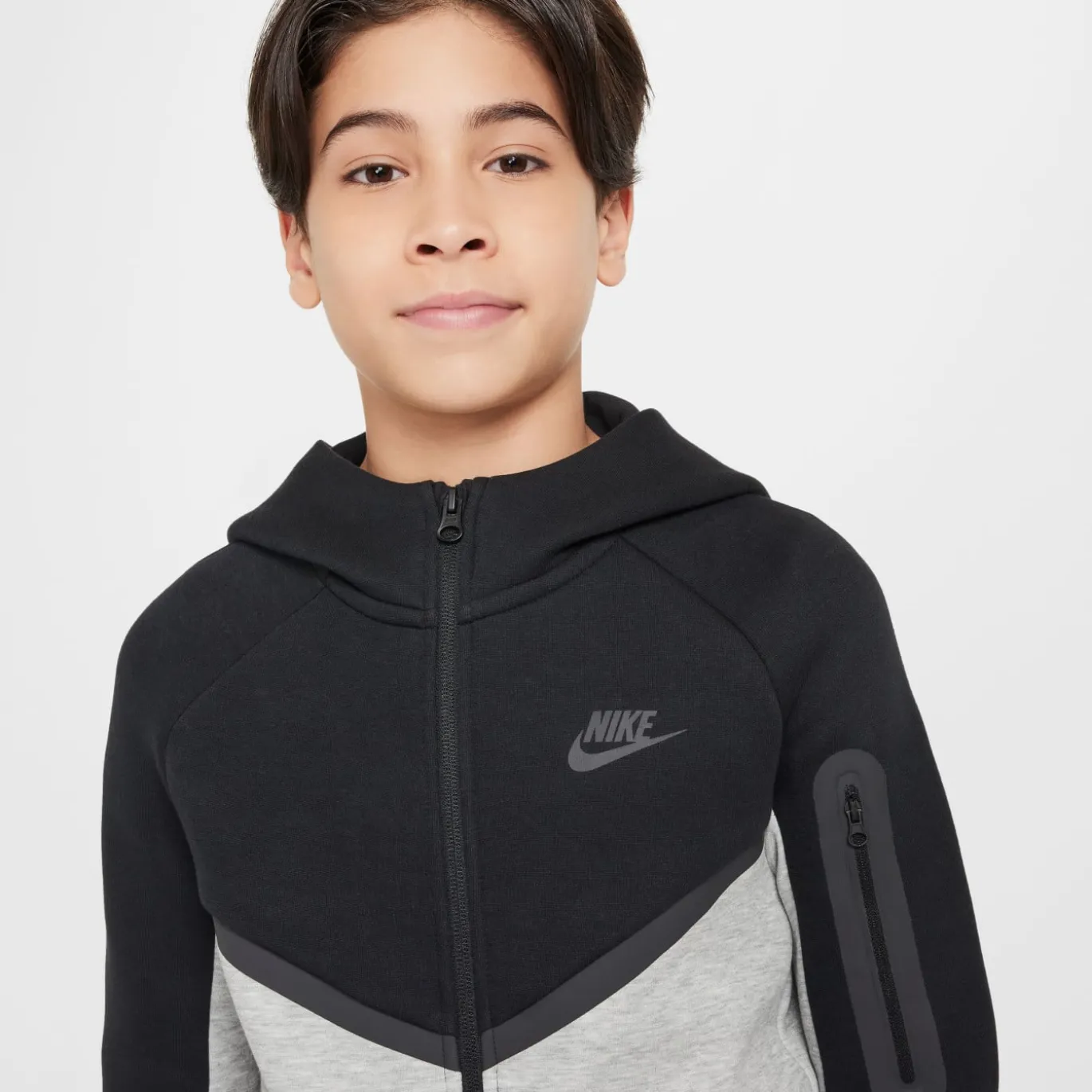Nike Tech Fleece Sportswear Trainingspak Kids Zwart Lichtgrijs Zwart