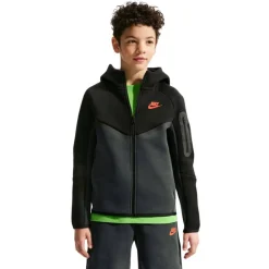 Nike Tech Fleece Sportswear Trainingspak Kids Zwart Donkergrijs Rood