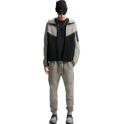 Nike Tech Fleece Sportswear Trainingspak Donkergrijs Zwart Oranje
