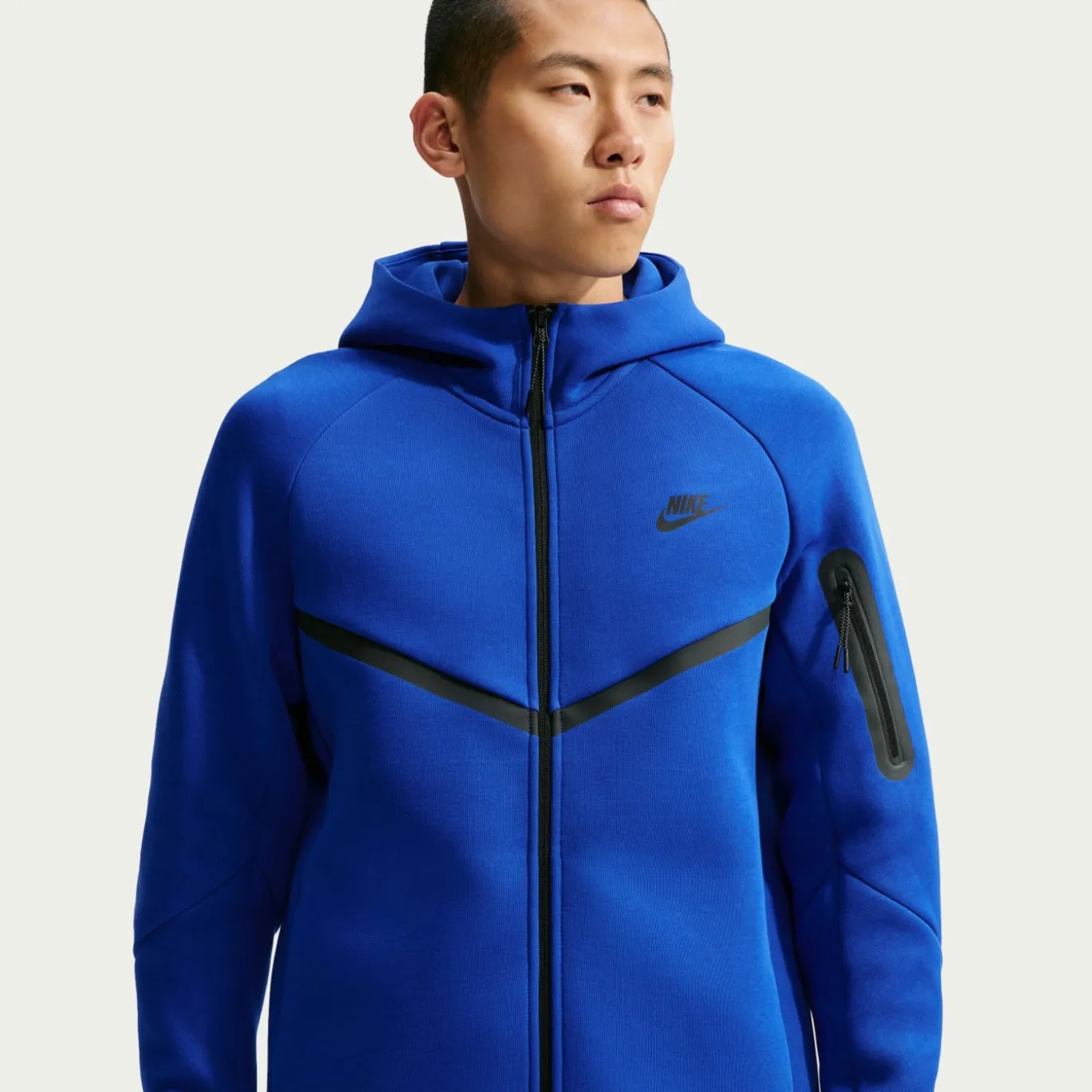 Nike Tech Fleece Sportswear Trainingspak Felblauw Zwart