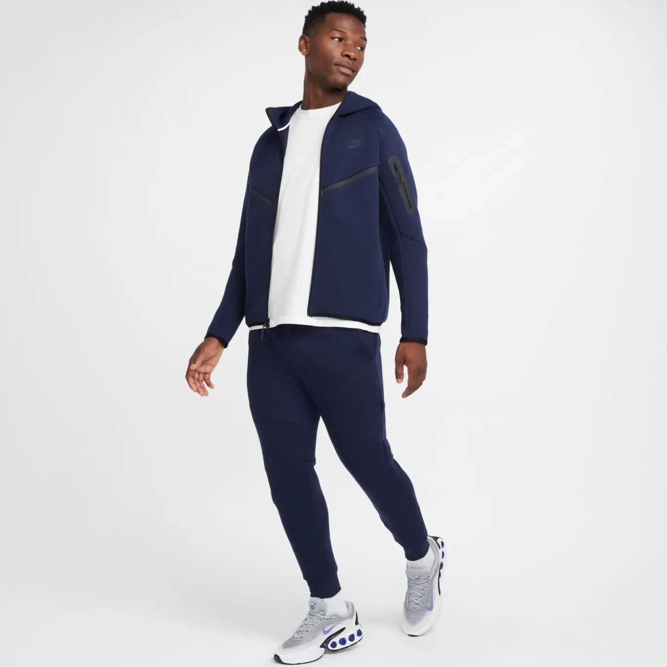 Nike Tech Fleece Sportswear Trainingspak Donkerblauw Zwart