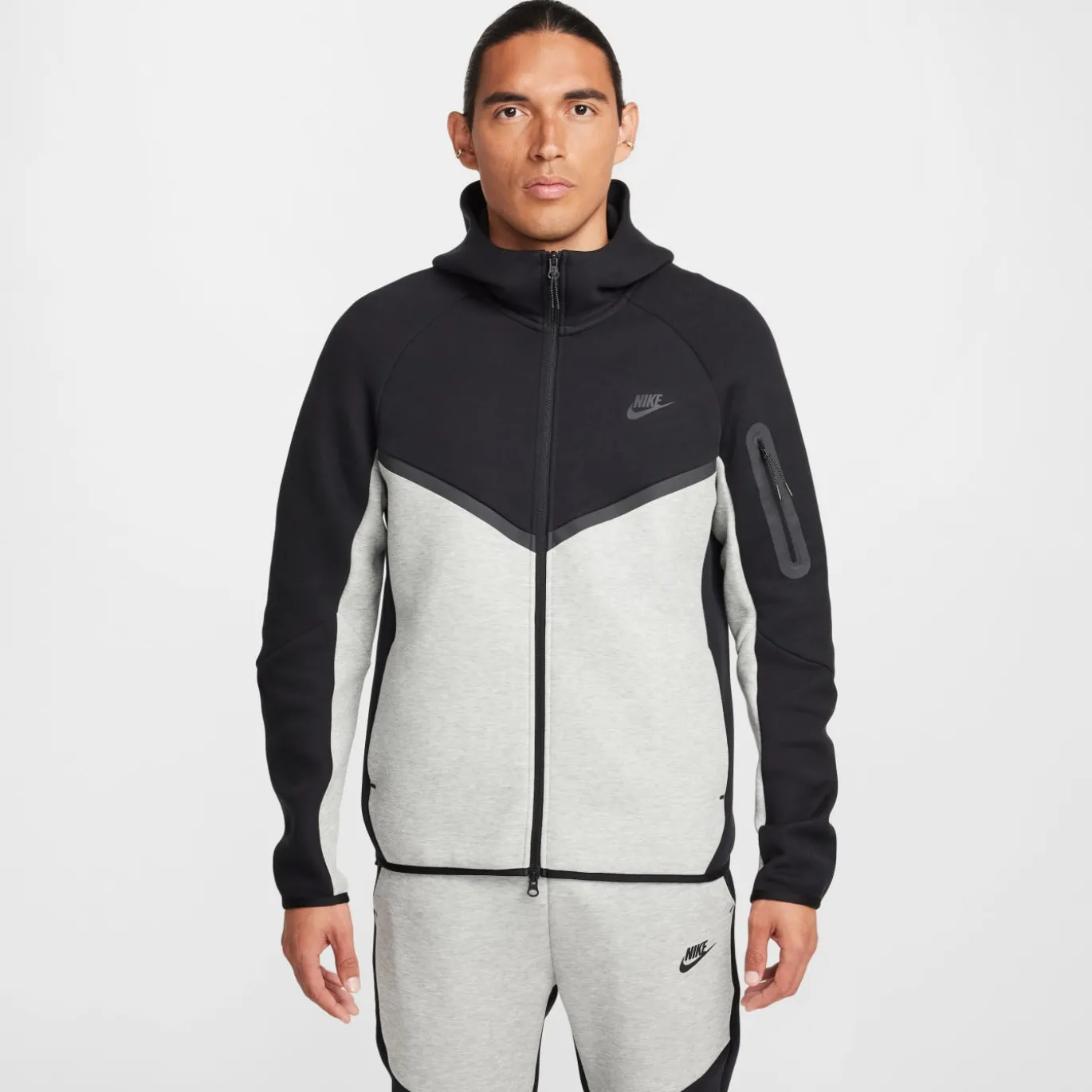 Nike Tech Fleece Sportswear Trainingspak Zwart Lichtgrijs