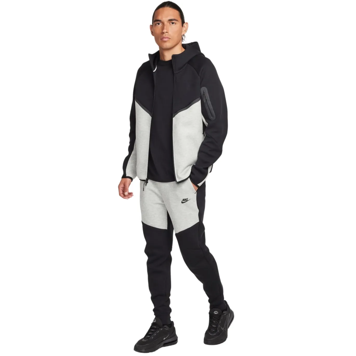 Nike Tech Fleece Sportswear Trainingspak Zwart Lichtgrijs