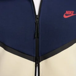Nike Tech Fleece Sportswear Vest Donkerblauw Beige Rood