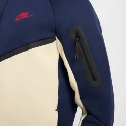 Nike Tech Fleece Sportswear Vest Donkerblauw Beige Rood