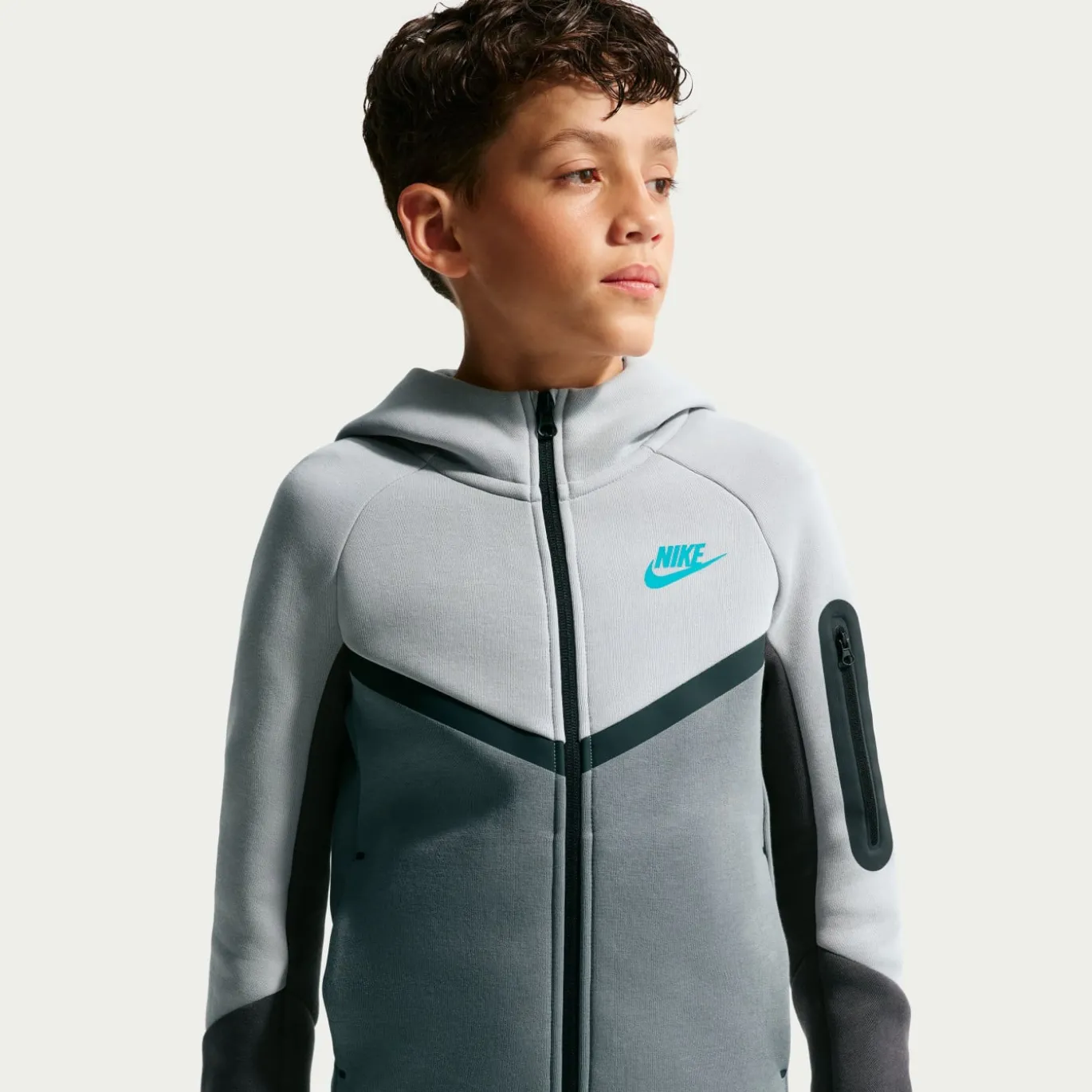 Nike Tech Fleece Sportswear Vest Kids Grijs Donkergrijs Zwart Blauw