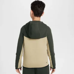 Nike Tech Fleece Sportswear Vest Kids Beige Donkergroen Zwart