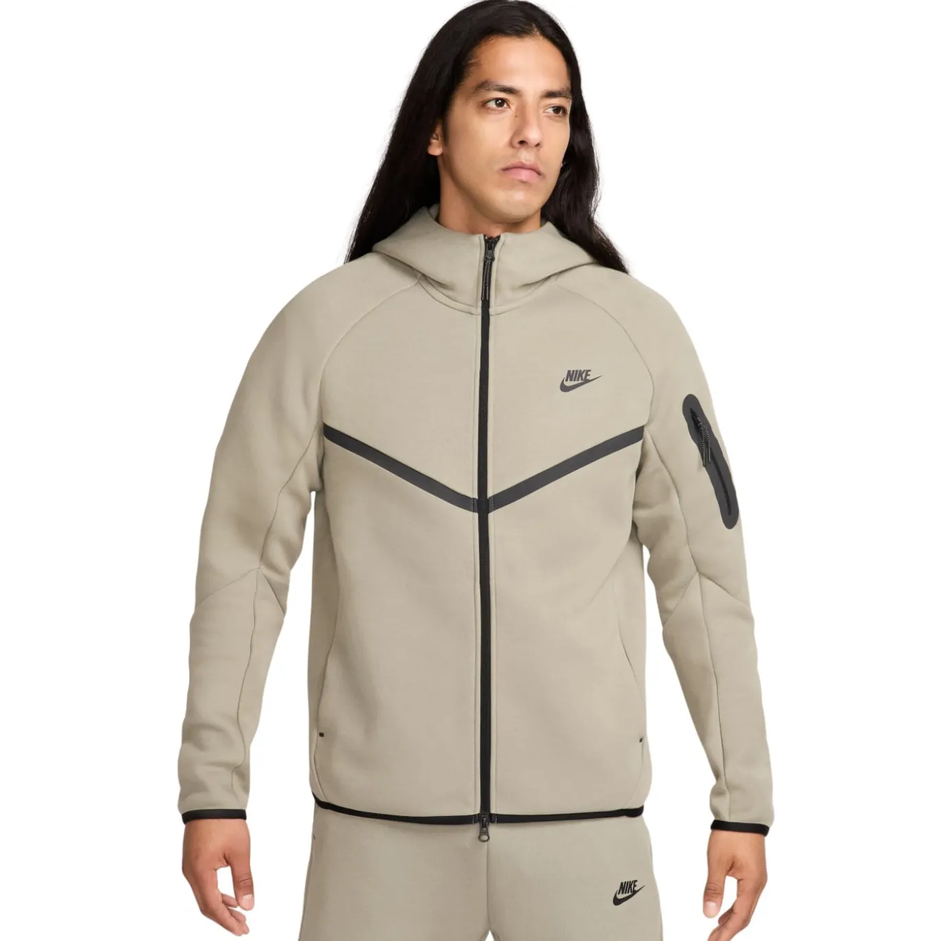 Nike Tech Fleece Sportswear Vest Olijfgroen Zwart