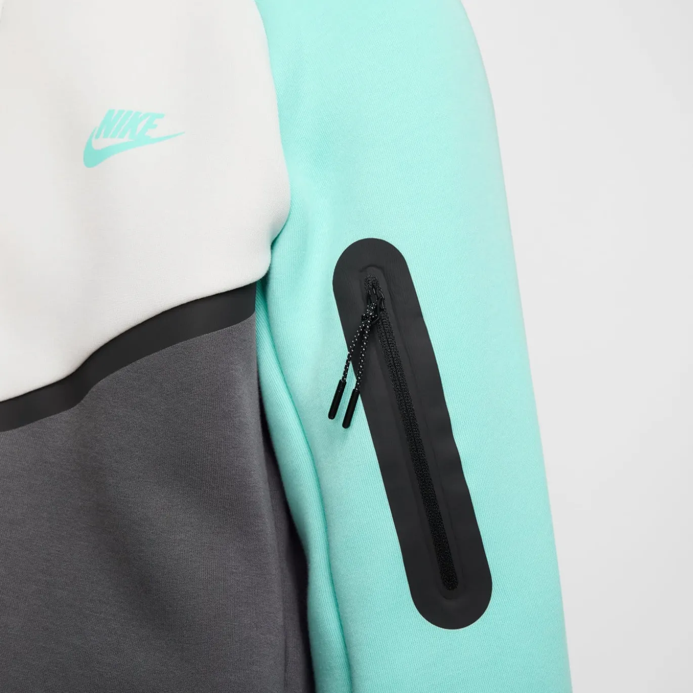 Nike Tech Fleece Sportswear Vest Donkergrijs Turquoise Wit