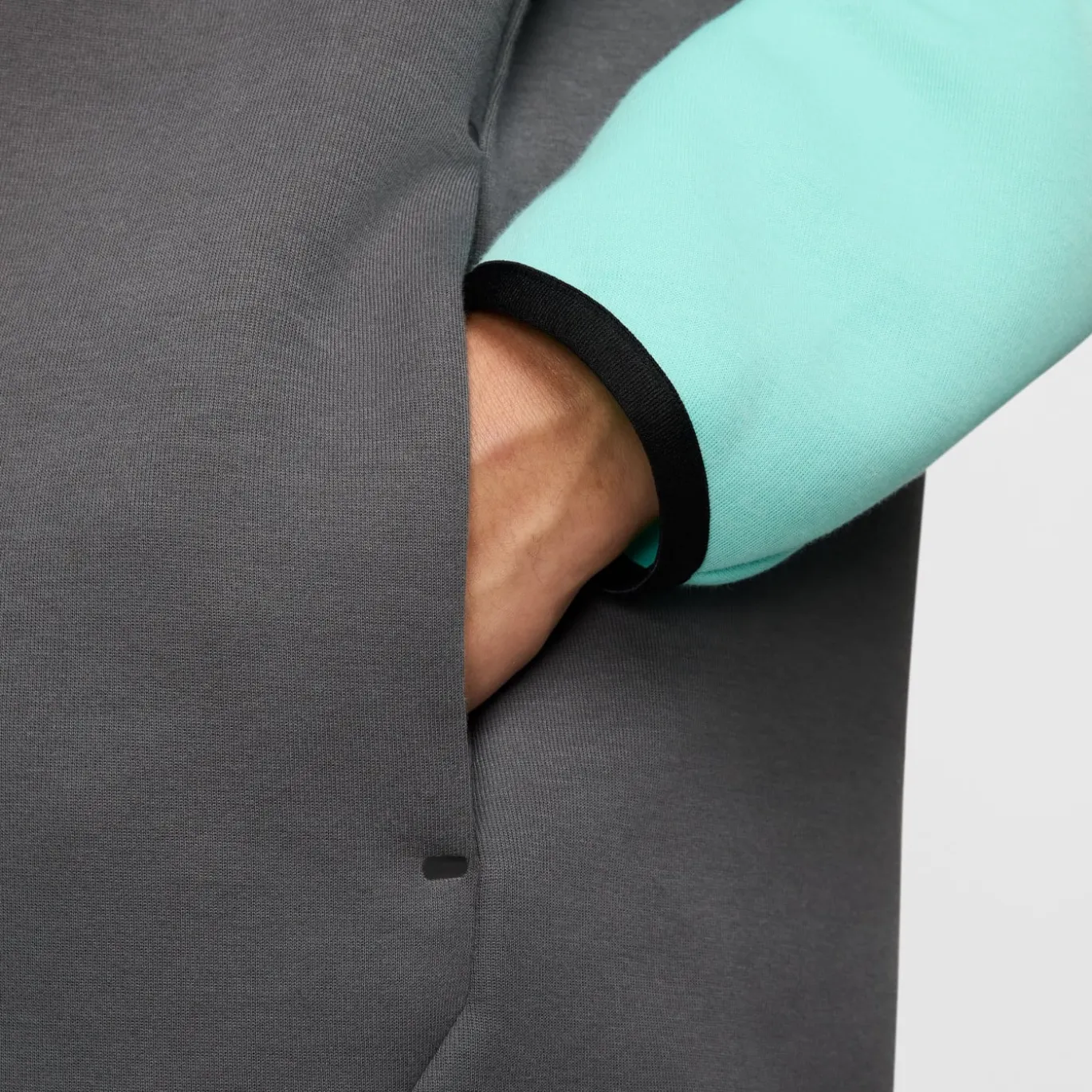 Nike Tech Fleece Sportswear Vest Donkergrijs Turquoise Wit