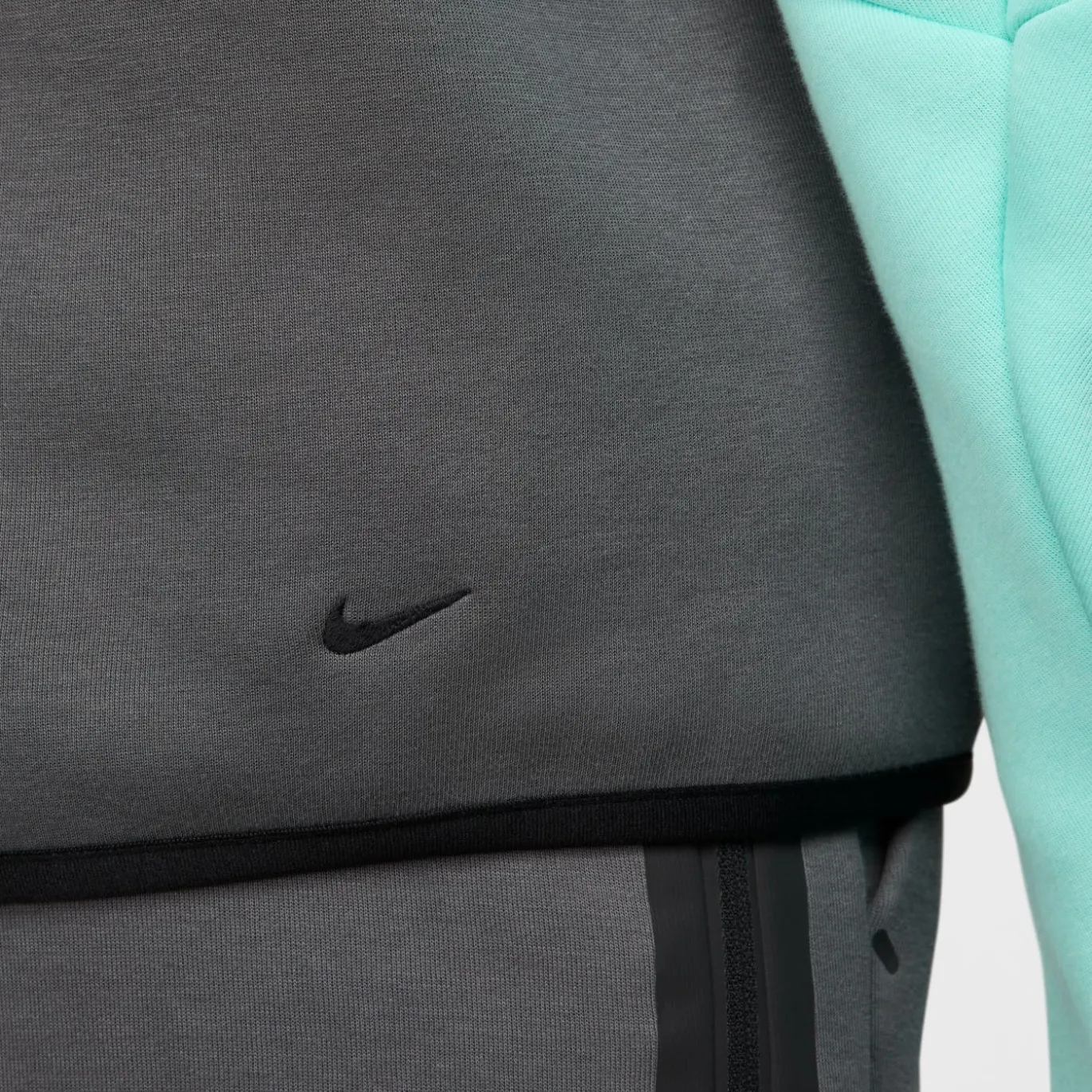 Nike Tech Fleece Sportswear Vest Donkergrijs Turquoise Wit