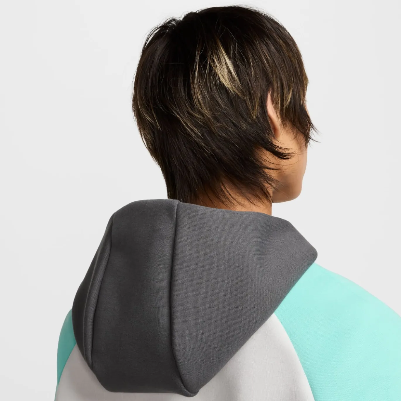 Nike Tech Fleece Sportswear Vest Donkergrijs Turquoise Wit
