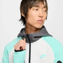 Nike Tech Fleece Sportswear Vest Donkergrijs Turquoise Wit
