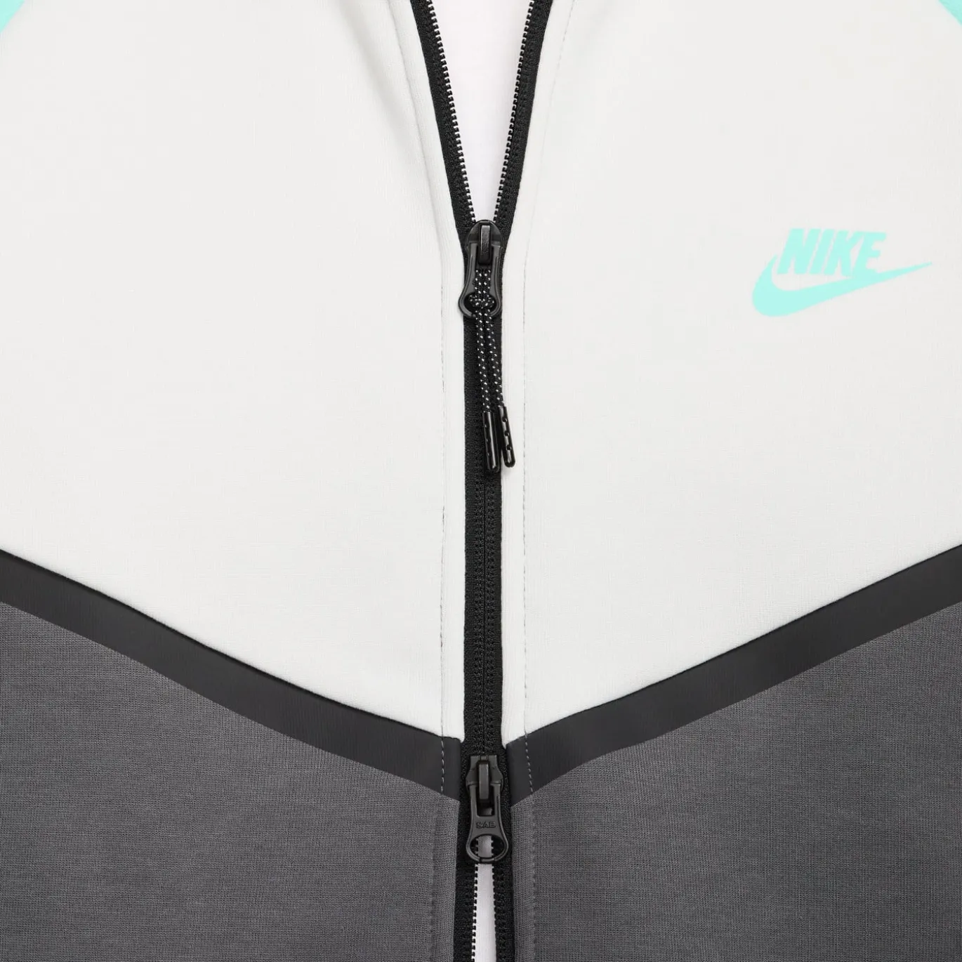 Nike Tech Fleece Sportswear Vest Donkergrijs Turquoise Wit