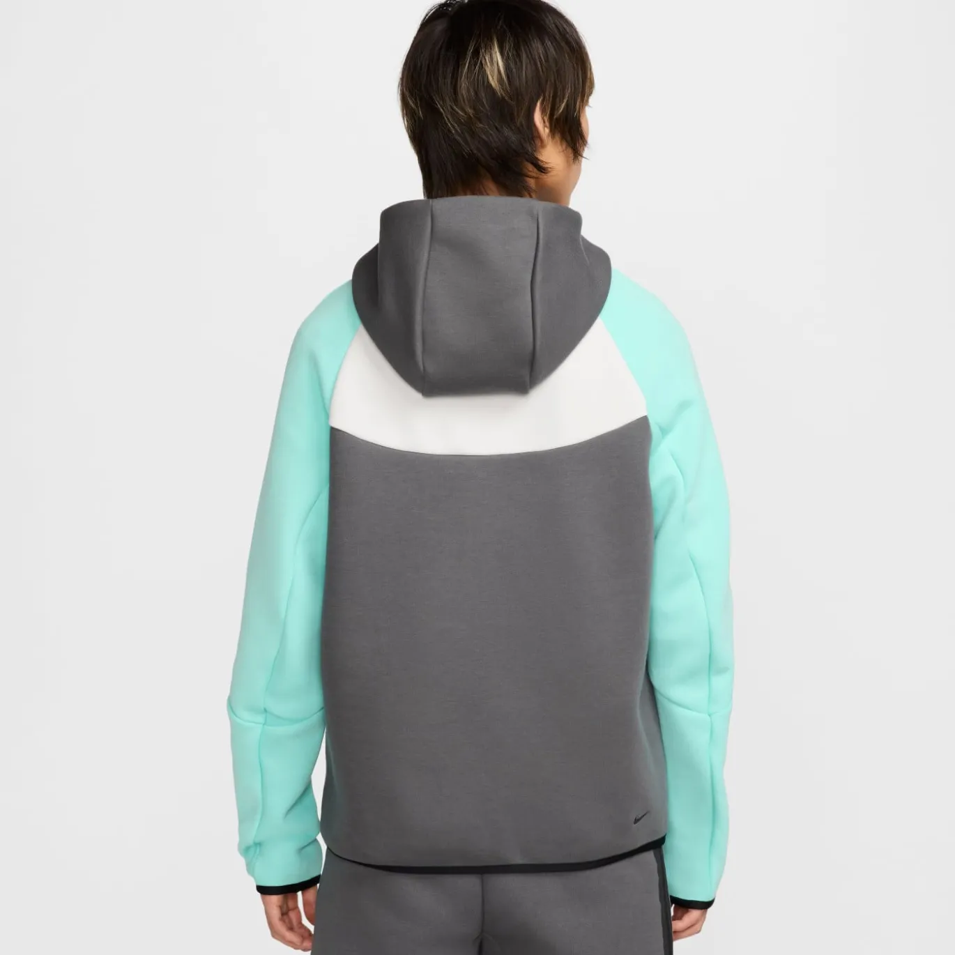 Nike Tech Fleece Sportswear Vest Donkergrijs Turquoise Wit