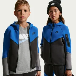 Nike Tech Fleece Sportswear Vest Kids Donkerblauw Donkergrijs Zwart