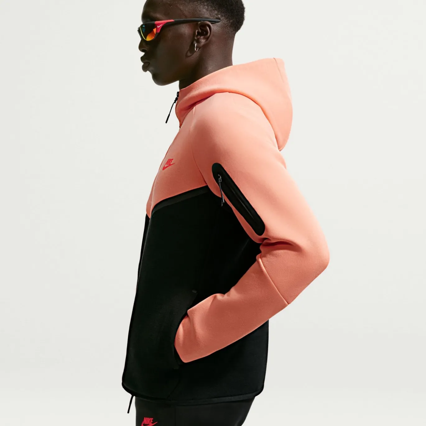 Nike Tech Fleece Sportswear Vest Lichtoranje Zwart Oranje