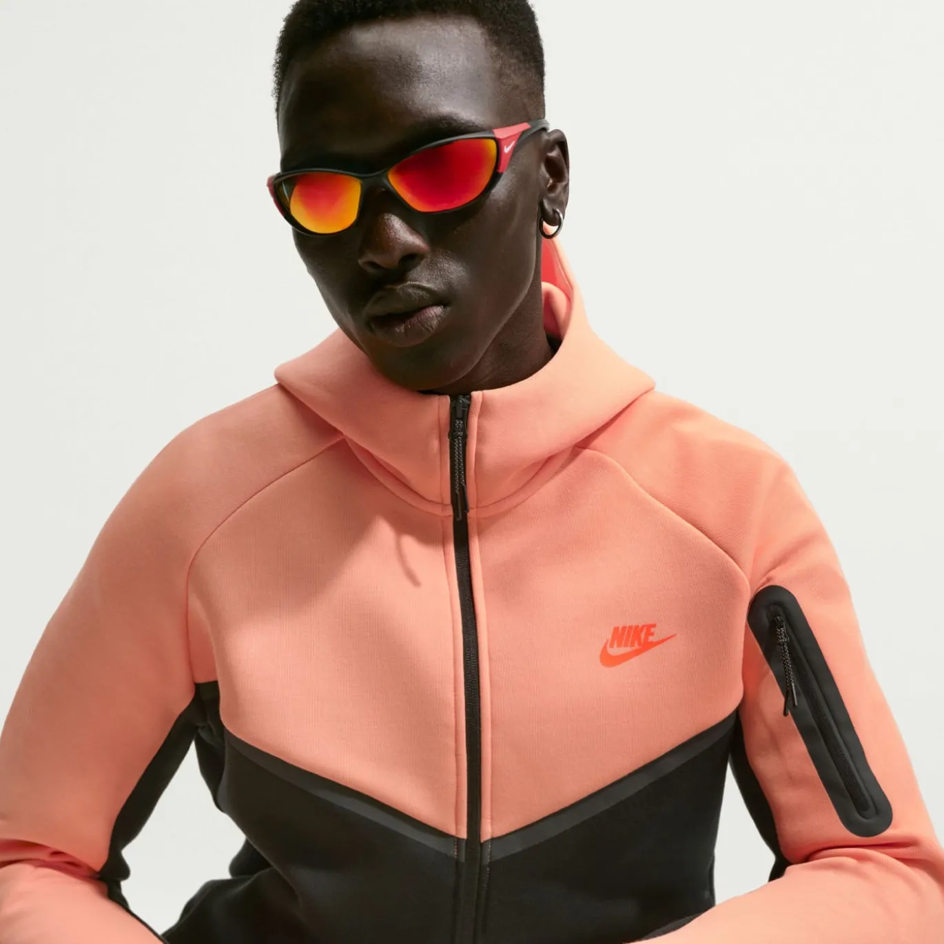 Nike Tech Fleece Sportswear Vest Lichtoranje Zwart Oranje