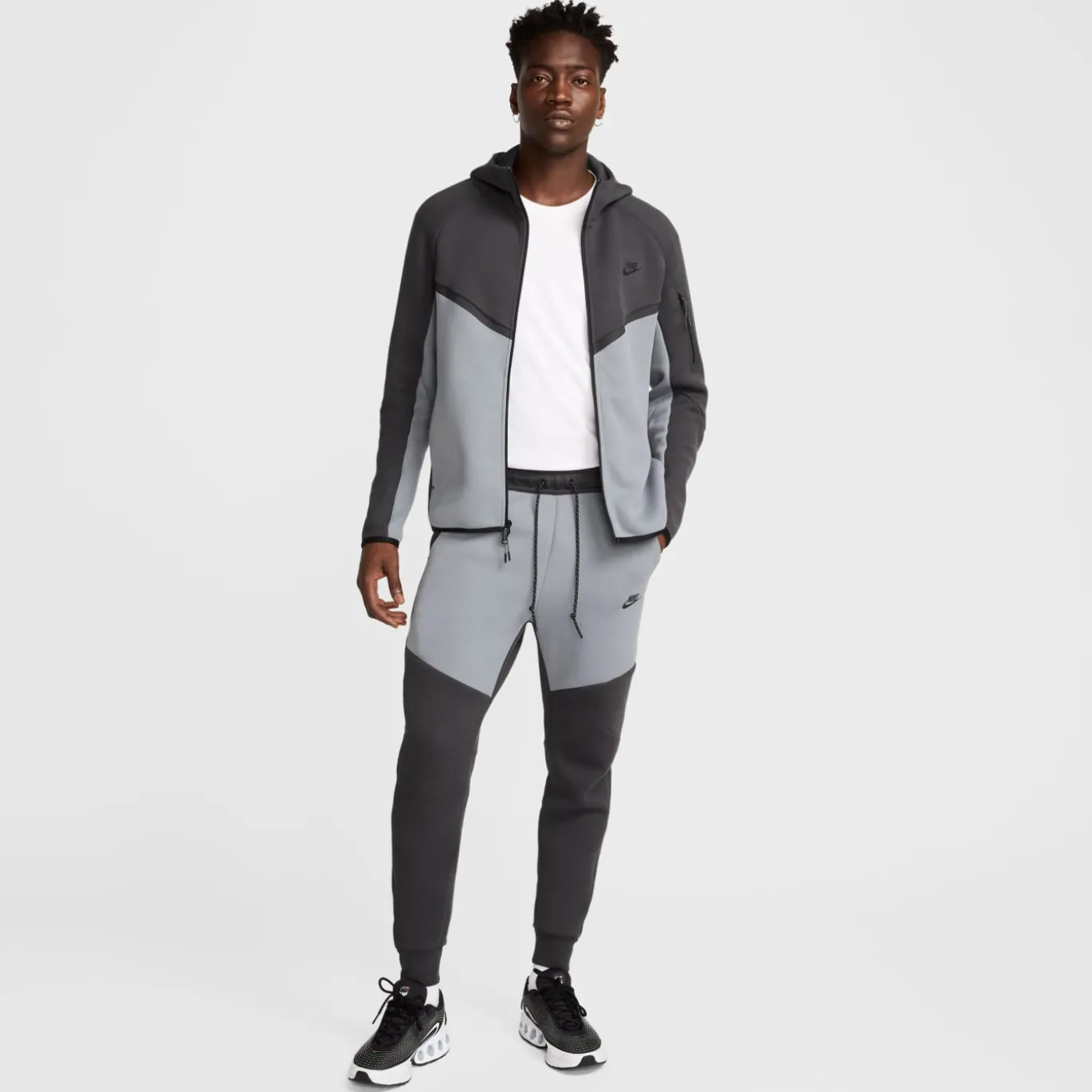 Nike Tech Fleece Sportswear Vest Donkergrijs Grijs Zwart