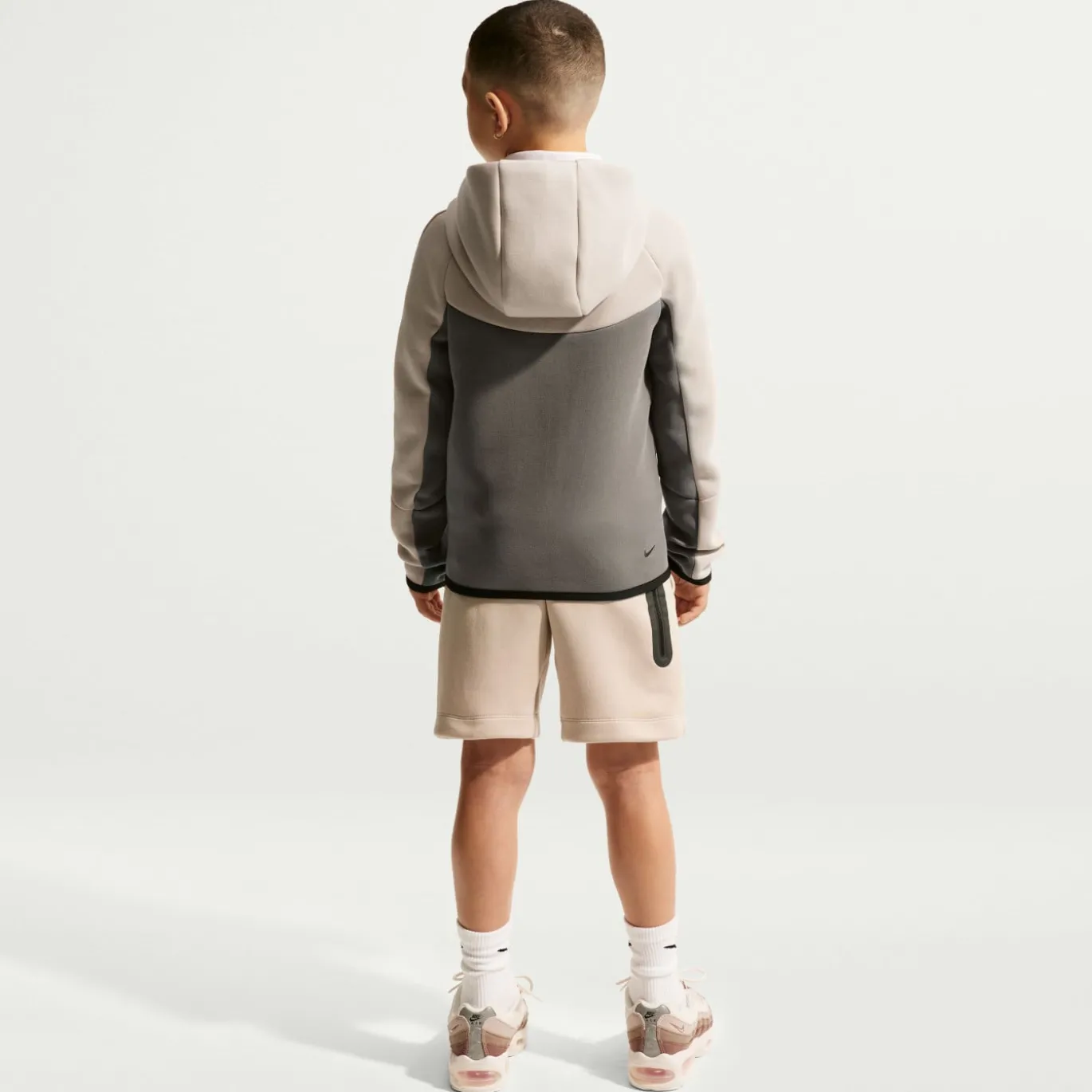Nike Tech Fleece Sportswear Vest Kids Lichtgrijs Grijs Zwart