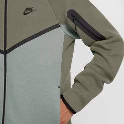 Nike Tech Fleece Sportswear Vest Grijsgroen Lichtgrijs Zwart