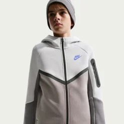 Nike Tech Fleece Sportswear Vest Kids Lichtgrijs Donkergrijs Donkerblauw