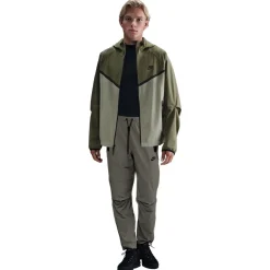 Nike Tech Sportswear Windrunner Woven Trainingspak Full-Zip Groen Olijfgroen Zwart