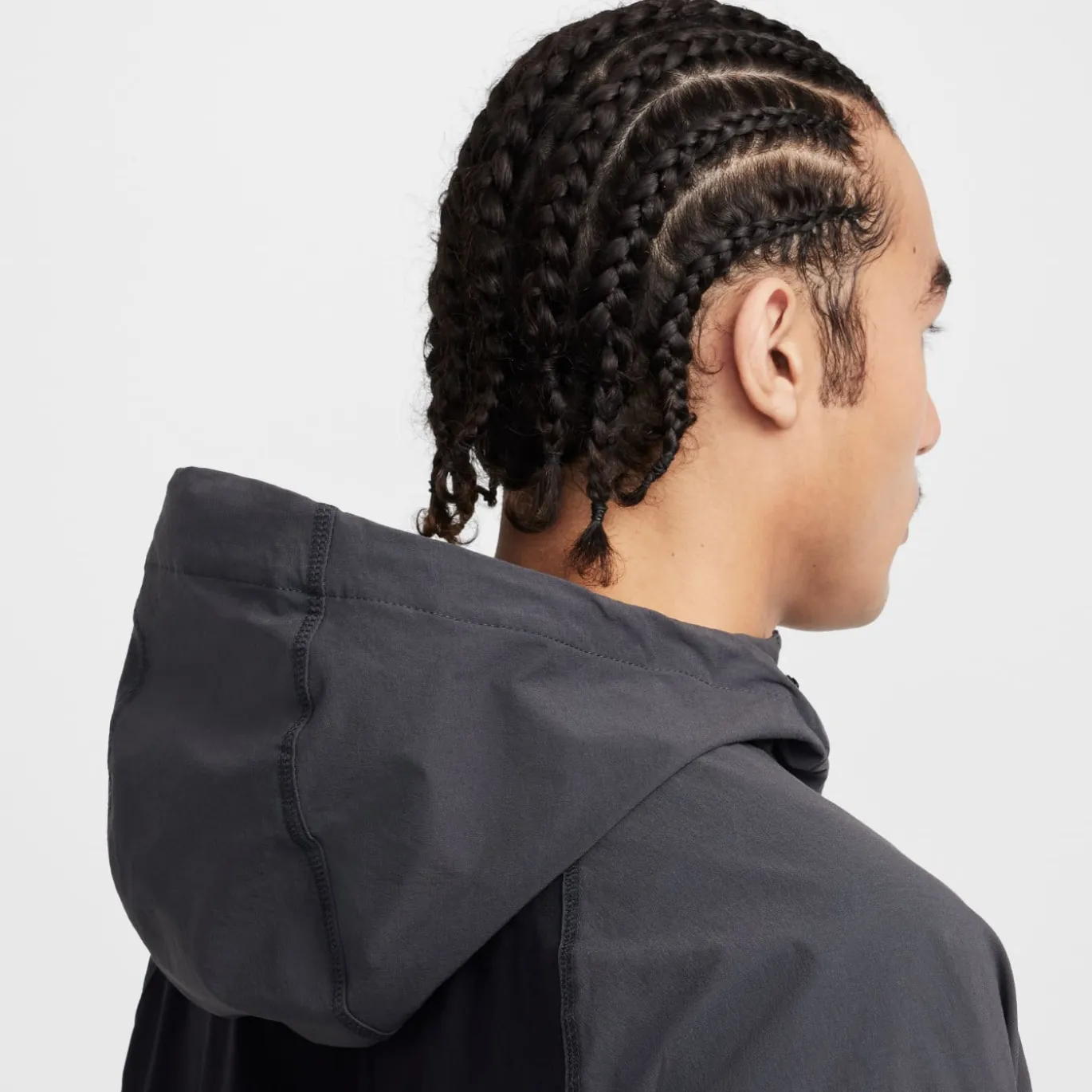 Nike Tech Sportswear Windrunner Jack Donkergrijs Zwart Felgroen
