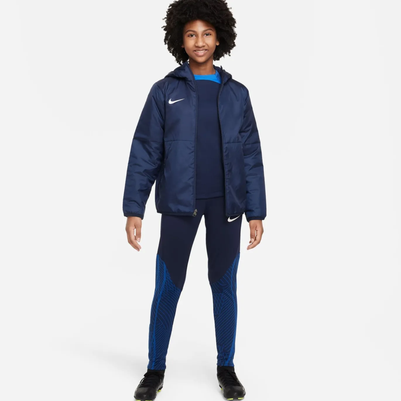 Nike Therma RPL Park 20 Jas Kids Donkerblauw