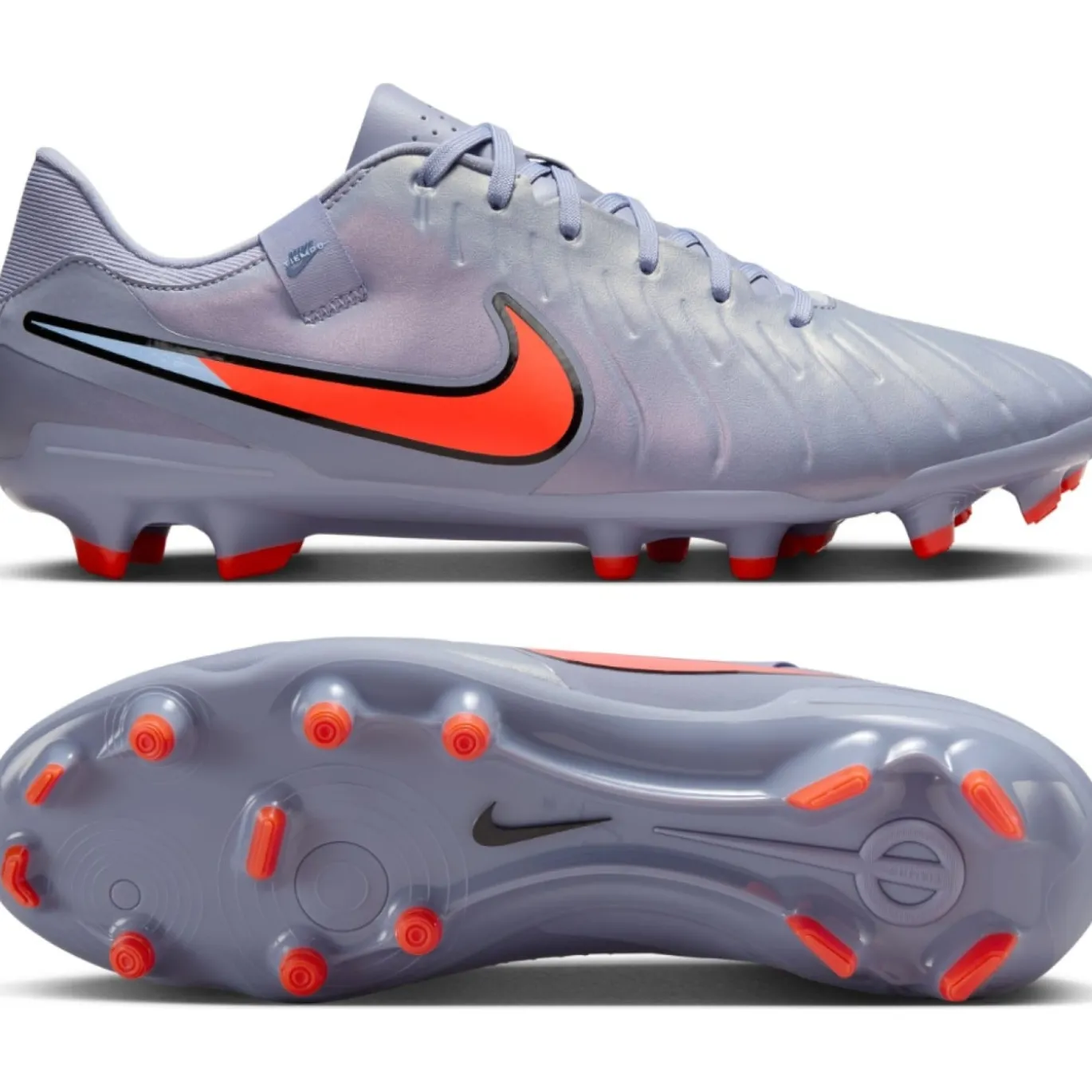 Nike Tiempo Legend 10 Academy Gras / Kunstgras Voetbalschoenen (MG) Lichtblauw Felrood Zwart