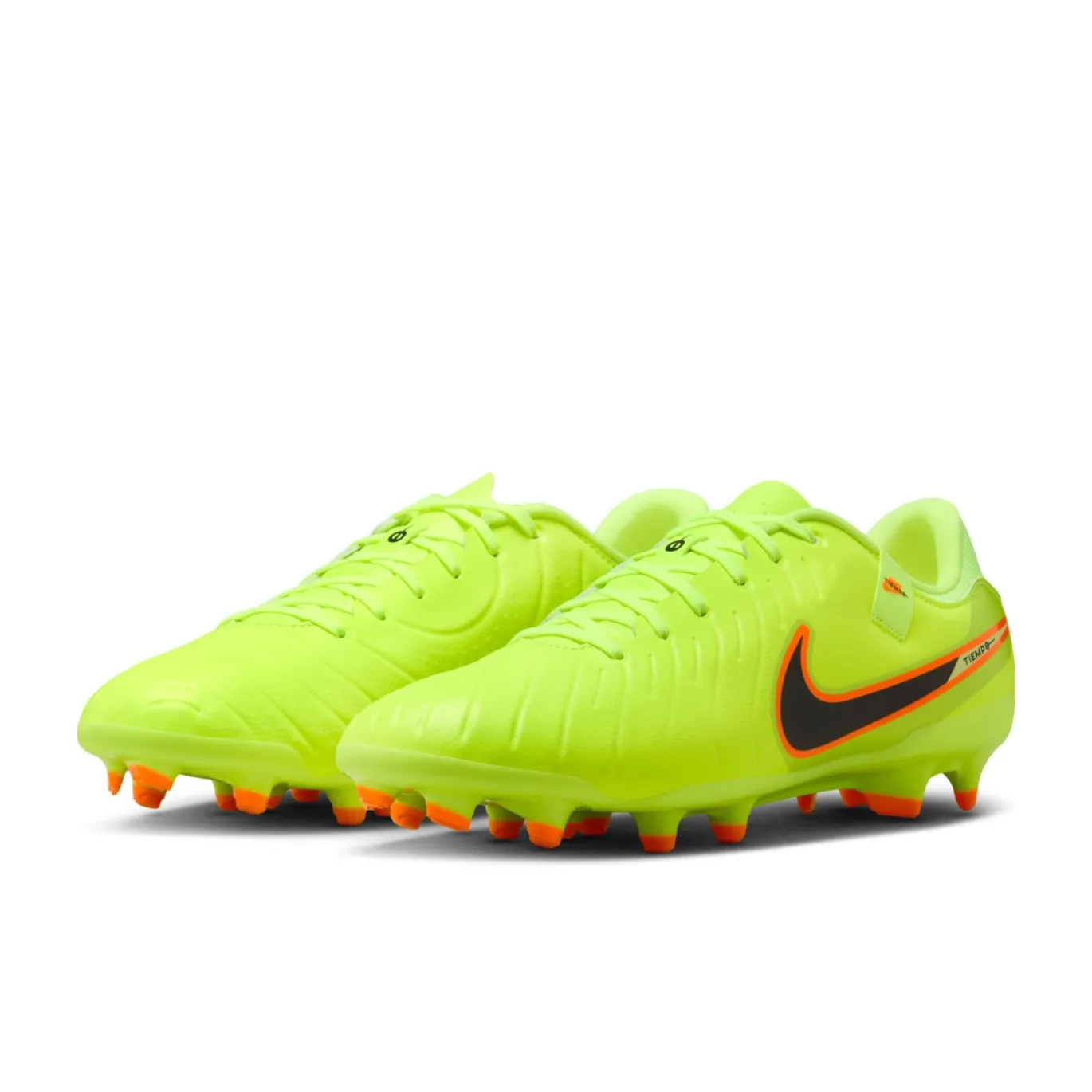 Nike Tiempo Legend 10 Academy Gras / Kunstgras Voetbalschoenen (MG) Neongeel Zwart Oranje