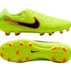 Nike Tiempo Legend 10 Pro Gras Voetbalschoenen (FG) Neongeel Zwart Oranje