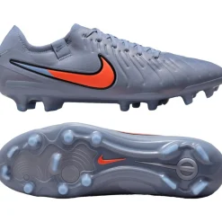 Nike Tiempo Legend 10 Pro Gras Voetbalschoenen (FG) Lichtblauw Felrood Zwart