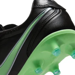 Nike Tiempo Ligera Pro Gras Voetbalschoenen (FG) Zwart Felgroen Zilvergrijs
