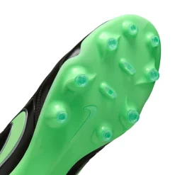 Nike Tiempo Ligera Pro Gras Voetbalschoenen (FG) Zwart Felgroen Zilvergrijs