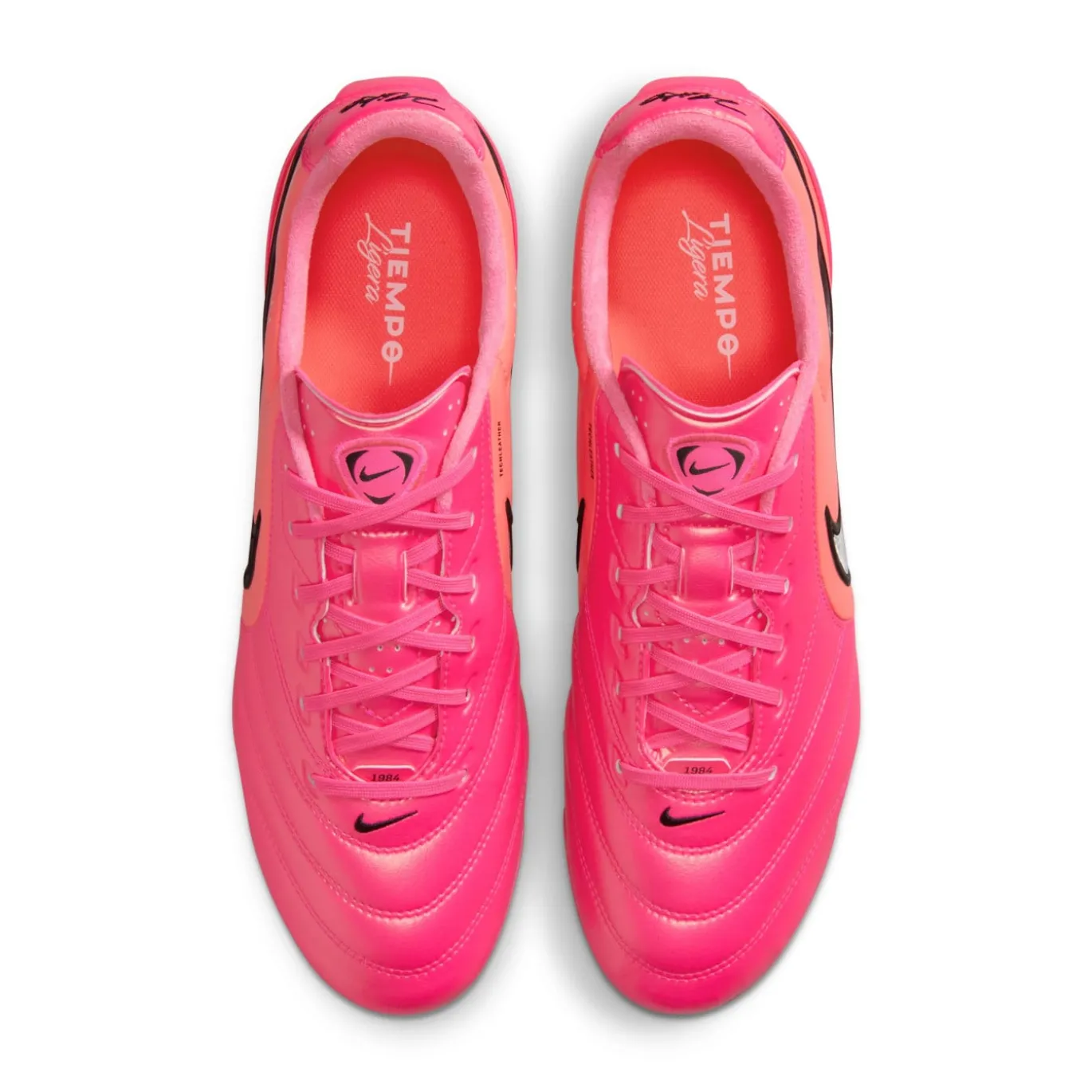 Nike Tiempo Ligera Pro Gras Voetbalschoenen (FG) Felroze Zwart