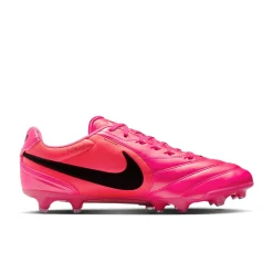 Nike Tiempo Ligera Pro Gras Voetbalschoenen (FG) Felroze Zwart