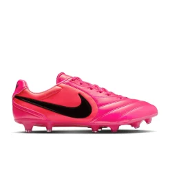 Nike Tiempo Ligera Pro Gras Voetbalschoenen (FG) Felroze Zwart