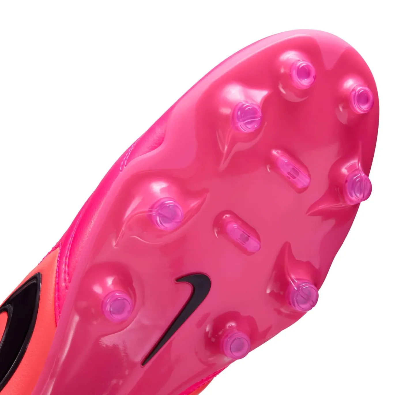 Nike Tiempo Ligera Pro Gras Voetbalschoenen (FG) Felroze Zwart