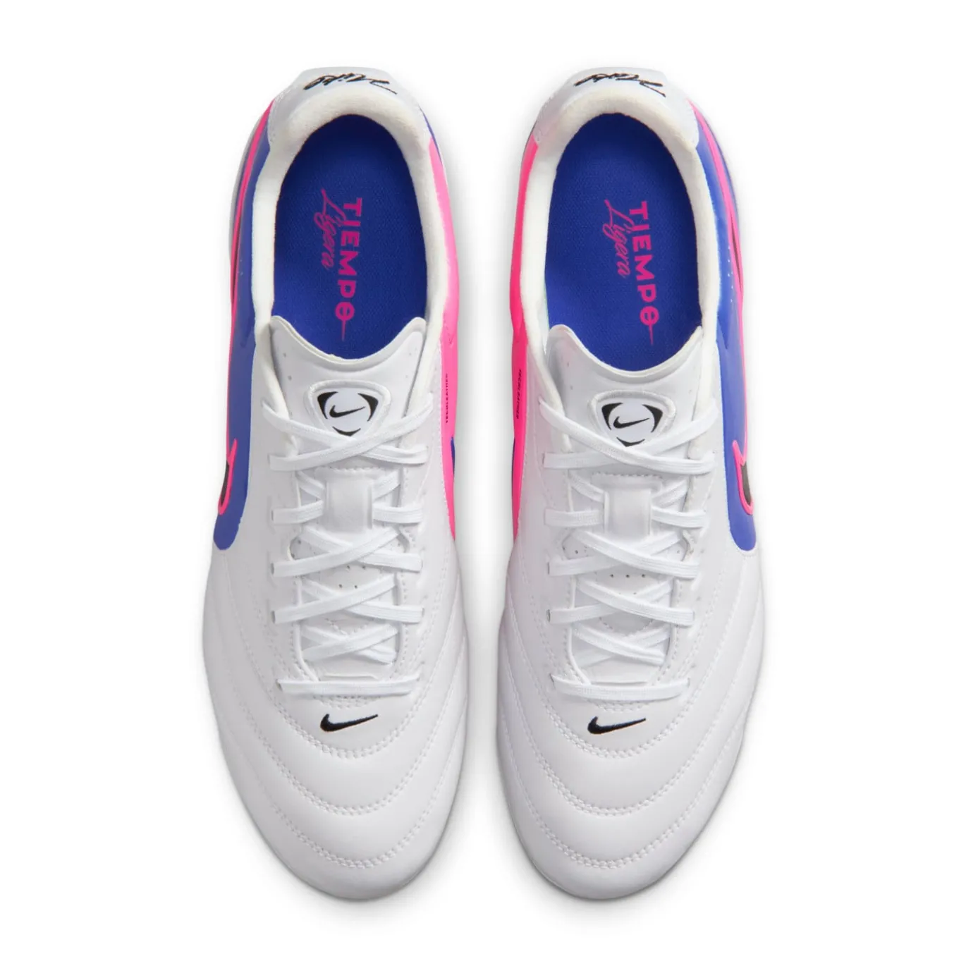 Nike Tiempo Ligera Pro Gras Voetbalschoenen (FG) Wit Blauw Felroze