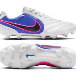 Nike Tiempo Ligera Pro Gras Voetbalschoenen (FG) Wit Blauw Felroze