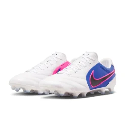 Nike Tiempo Ligera Pro Gras Voetbalschoenen (FG) Wit Blauw Felroze