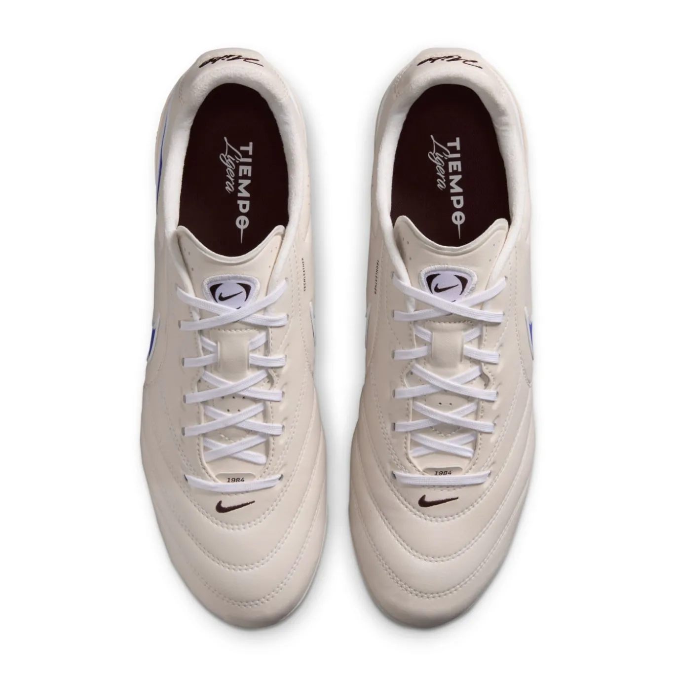 Nike Tiempo Ligera Pro Gras Voetbalschoenen (FG) Krijtwit Blauw Wit