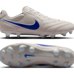 Nike Tiempo Ligera Pro Gras Voetbalschoenen (FG) Krijtwit Blauw Wit