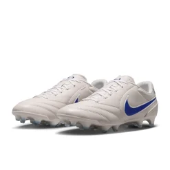 Nike Tiempo Ligera Pro Gras Voetbalschoenen (FG) Krijtwit Blauw Wit
